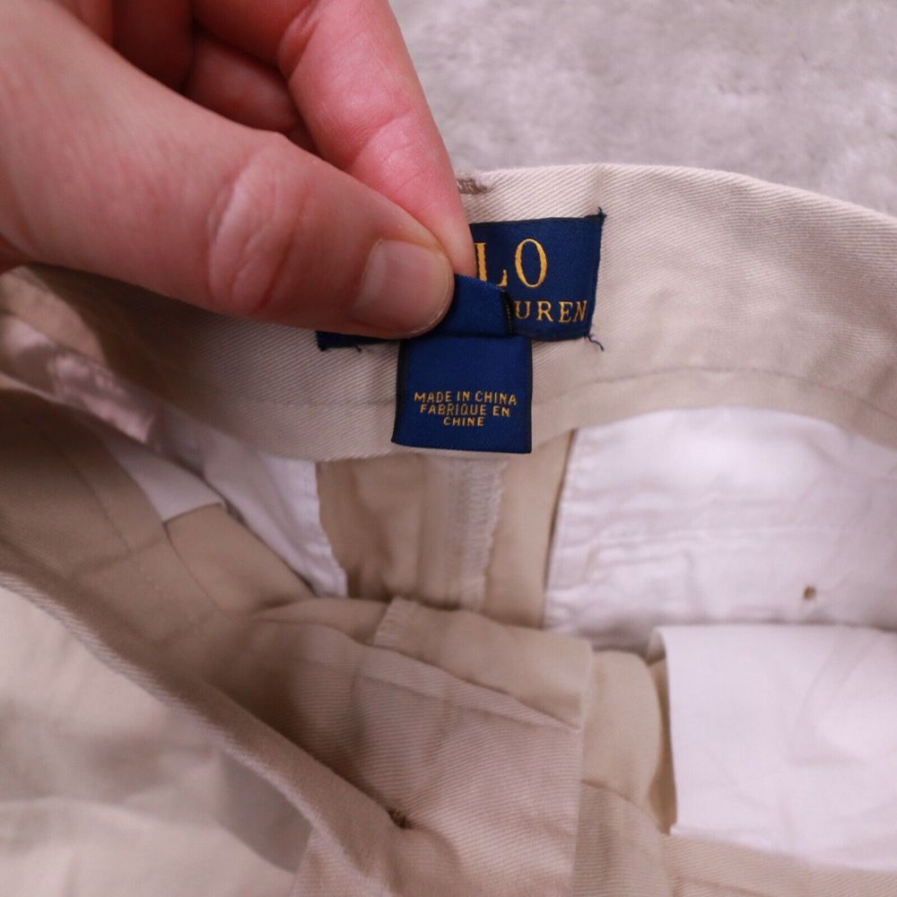 Polo Ralph Lauren‎ Khaki Tan Chino Shorts 10" inseam Cotton Boys Youth Size 18 - Picture 7 of 10